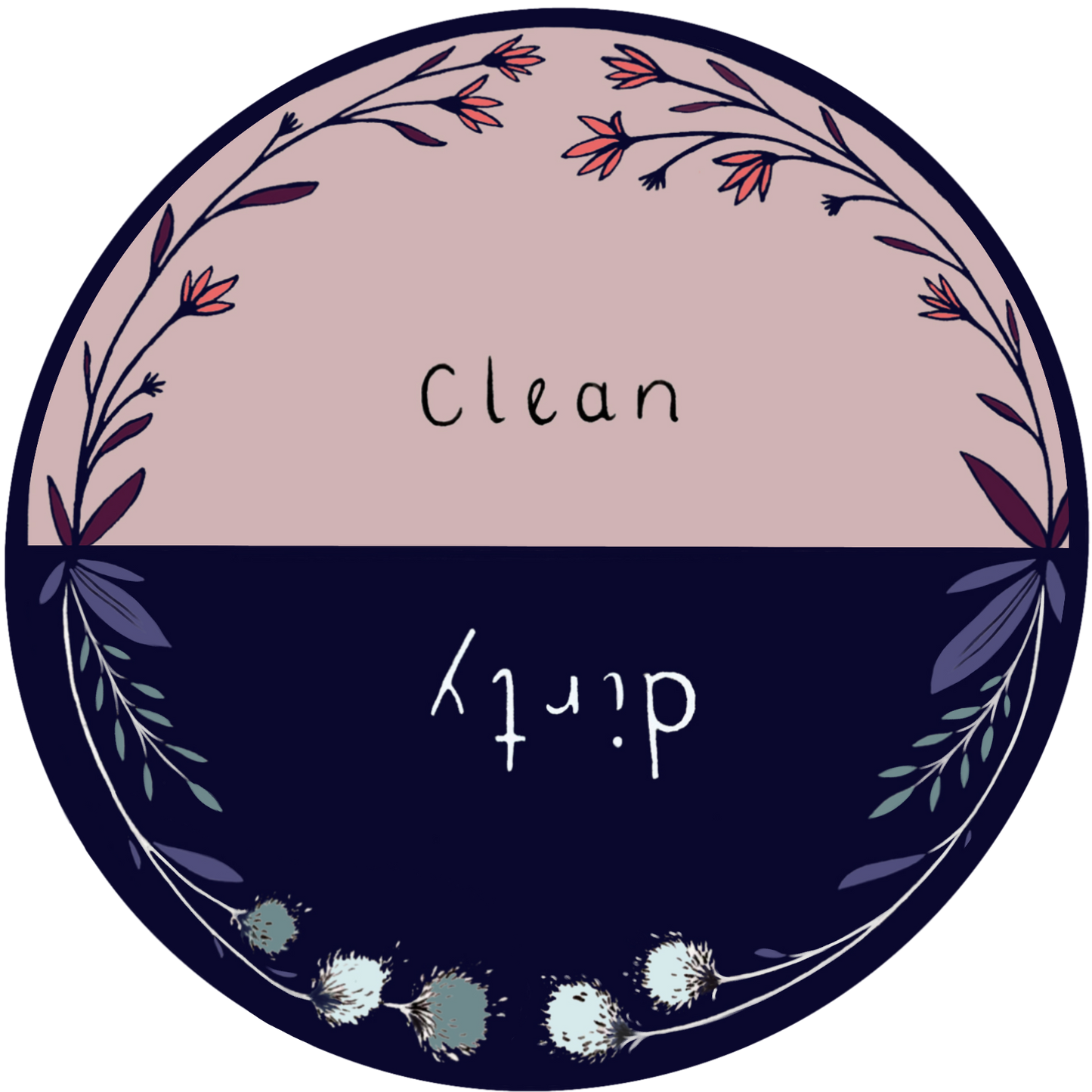 Dishwasher Magnet | Navy/Pink