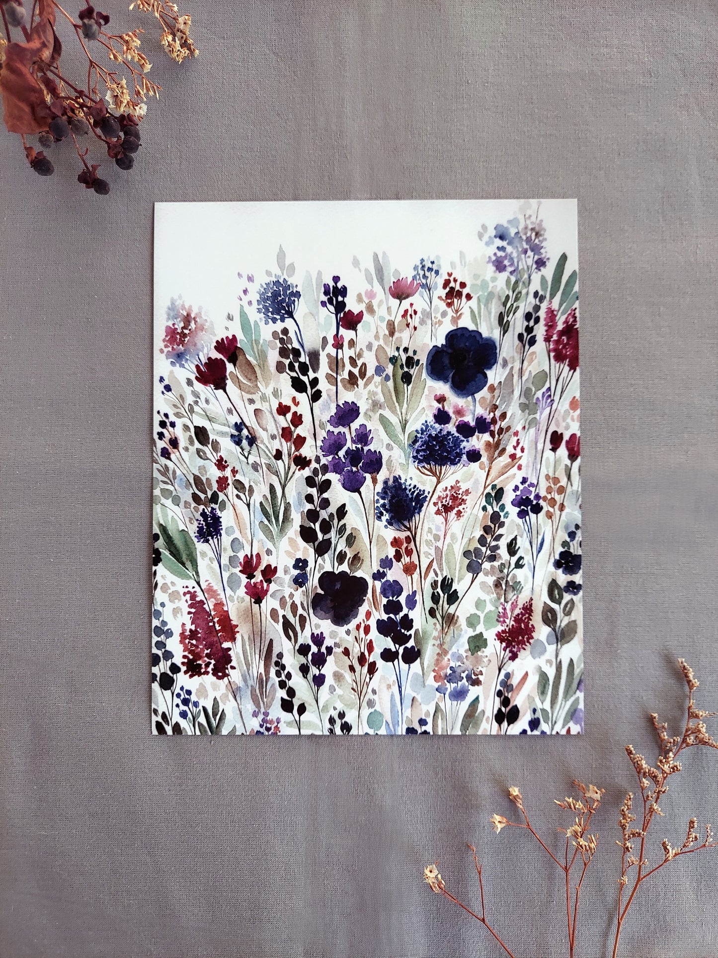 Art print | "Dusk Meadow" | Watercolor