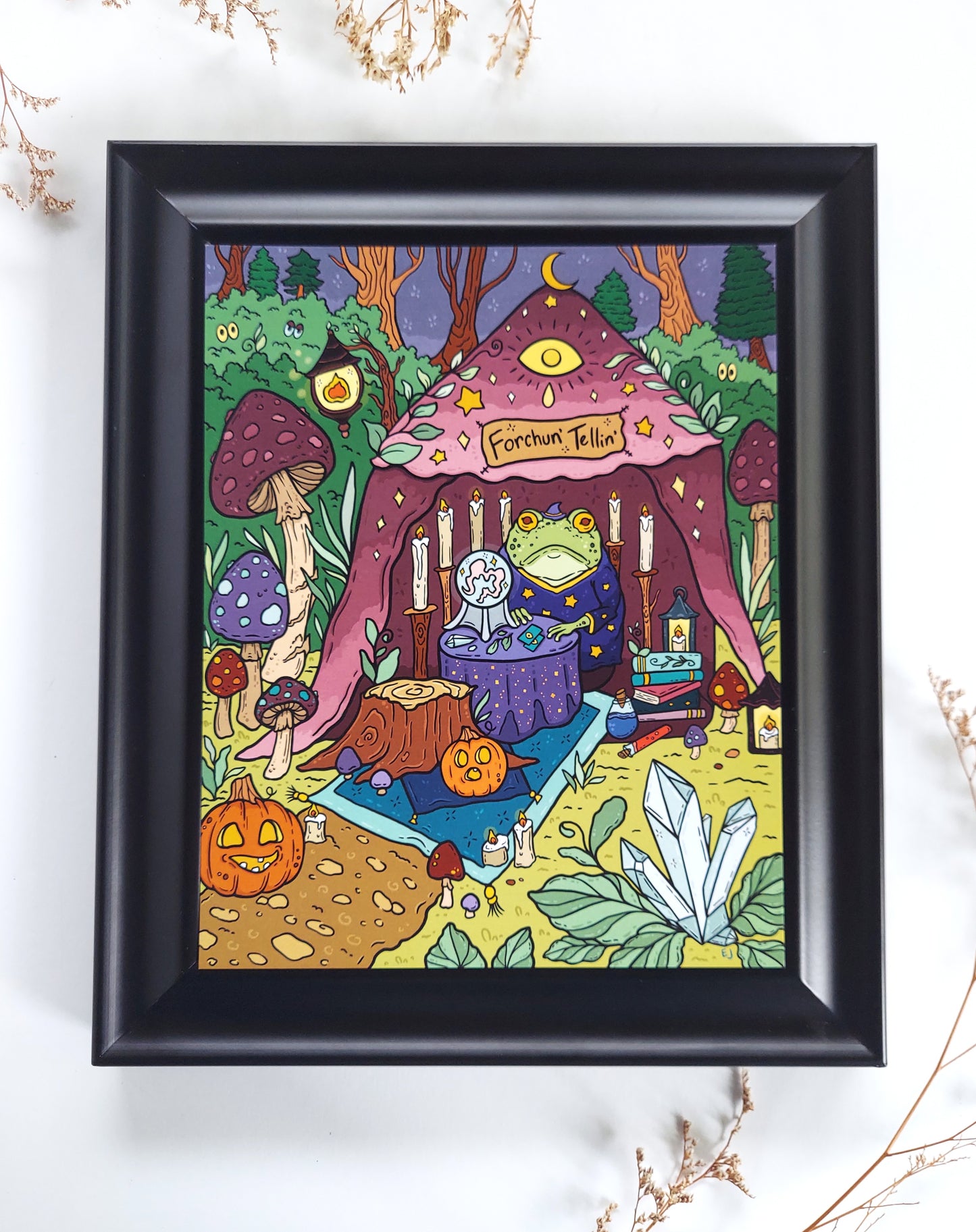 Art print | "Forchun' Tellin' " | Frog digital illustration