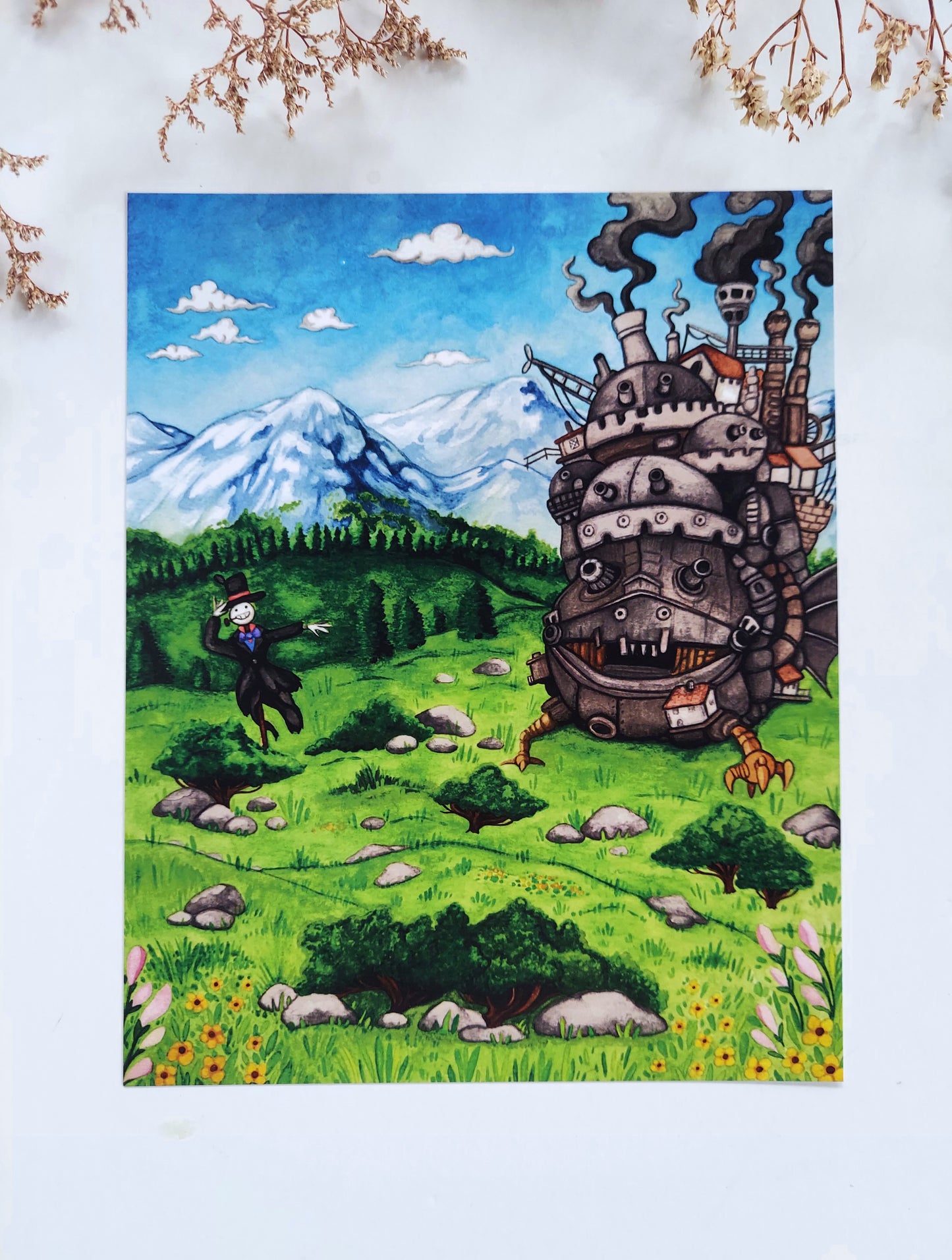 Art print | "Howl's Moving Castle" | Watercolor
