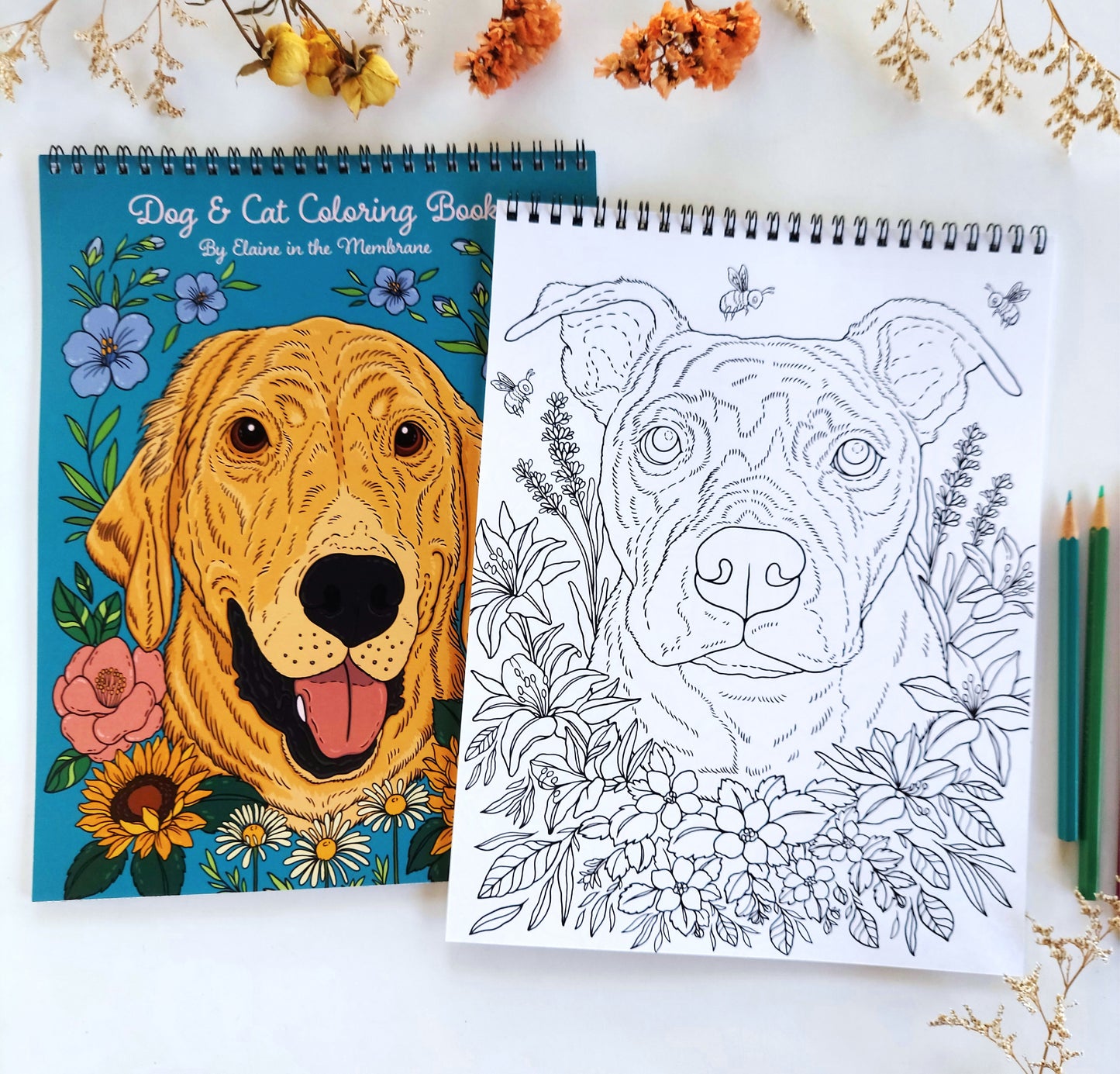 Dog & Cat Coloring Book