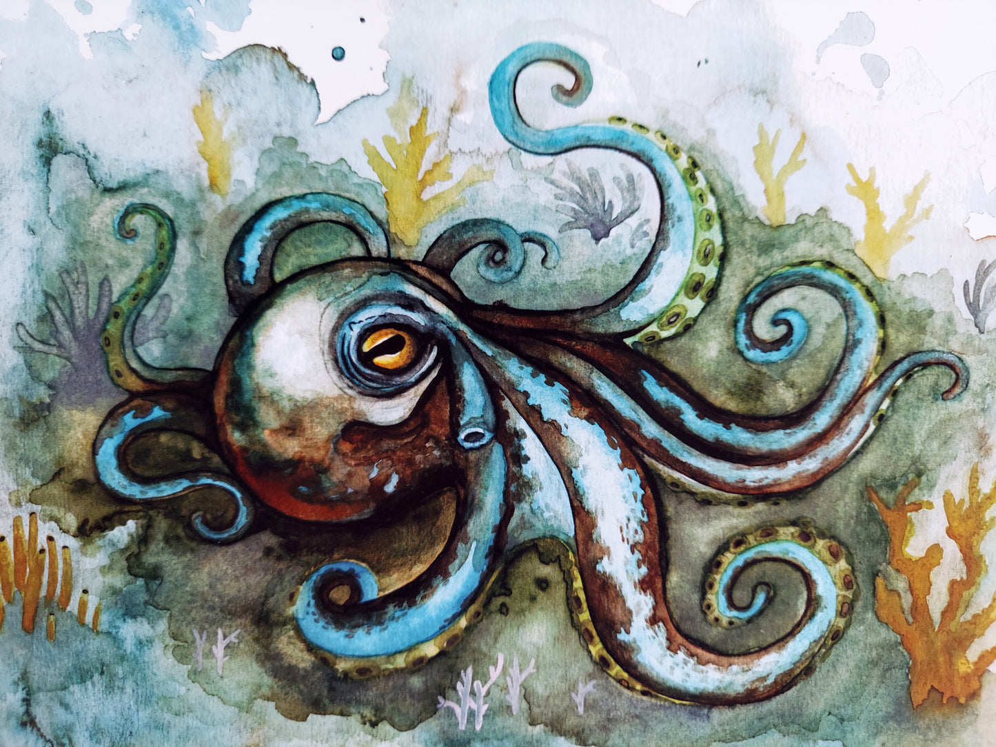 Art print | "Cthulhu Calling" | Watercolor